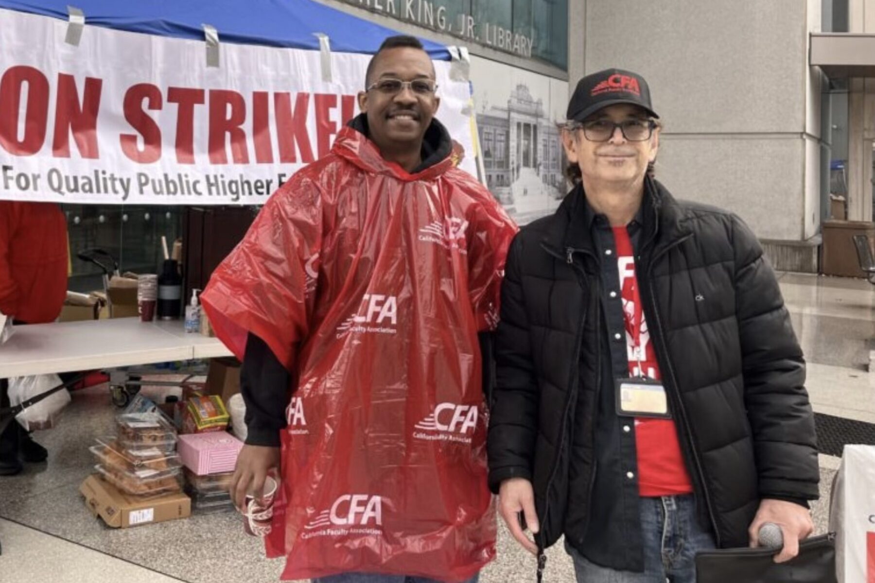 Chris Cox and Ray Buyco at a demonstration