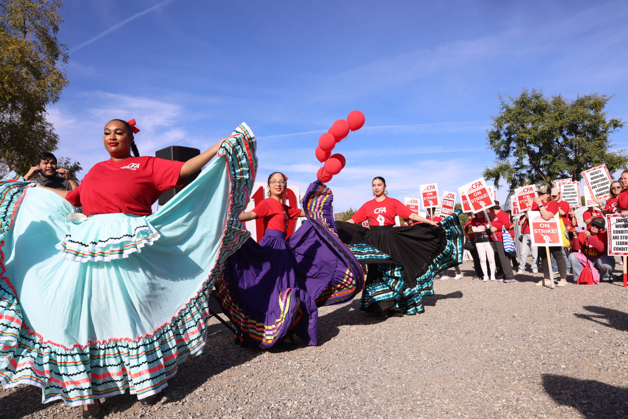 Folklorico dancers outdoors