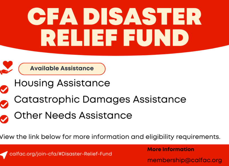 Image with text on disaster relief fund