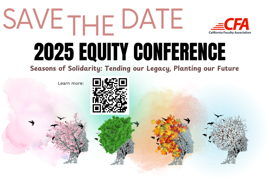 Graphic with the theme for Equity Conference 2025 "Seasons of Solidarity"